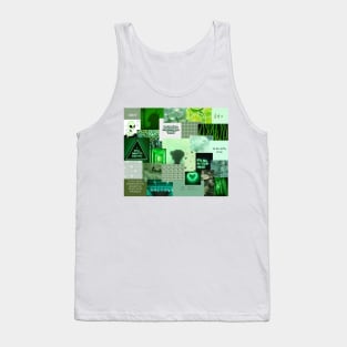 green aesthetic collage Tank Top